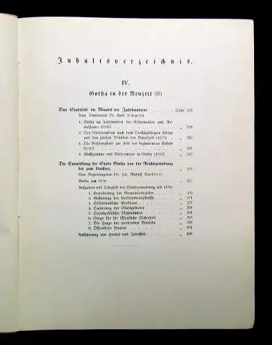 Schmidt Gotha Das Buch einer deutschen Stadt Heft 4 Gotha in der Neuzeit II 1930