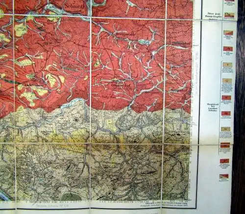 Credner Königreich Sachsen Section Sebnitz Kirnitzschthal 1920 ca.65x64 cm