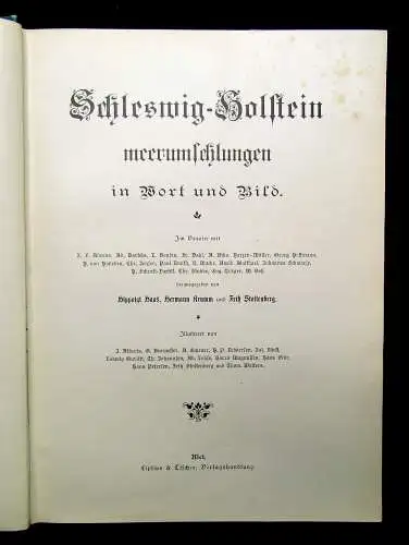 Haas Krumm Schleswig-Holstein meerumschlungen in Wort und Bild Orig-Ausgabe 1896