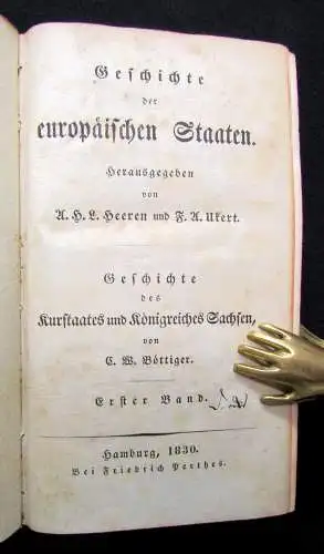 Böttinger Geschichte der europ. Staaten Kurstaat und Königreich Sachsen 1830