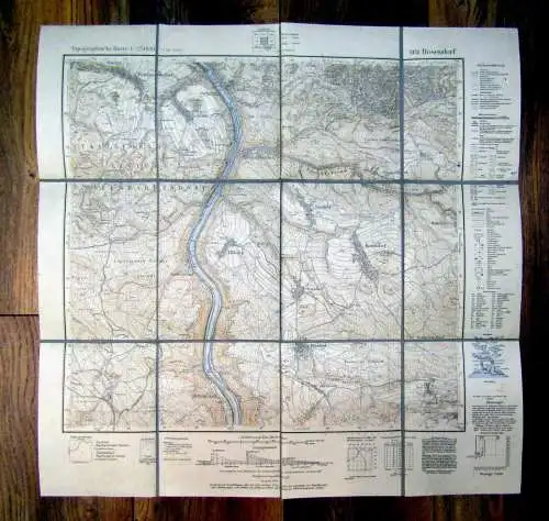 Karte 5151 Rosendorf 1942 ca.59x 60 cm Maßstab 1: 25 000 Ortskunde Wanderungen