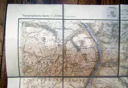 Karte 5151 Rosendorf 1942 ca.59x 60 cm Maßstab 1: 25 000 Ortskunde Wanderungen