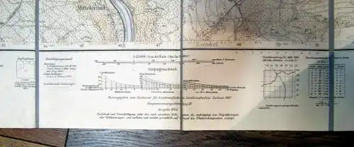 Karte 5151 Rosendorf 1942 ca.59x 60 cm Maßstab 1: 25 000 Ortskunde Wanderungen