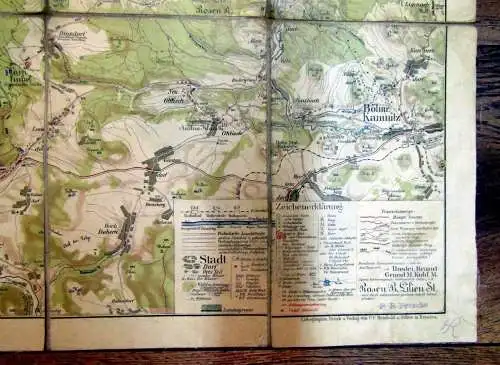 Karte Sächsisch-Böhmische Schweiz ca. 190 ca. 61x79 cm Maßstab 1:50 000 Wandern