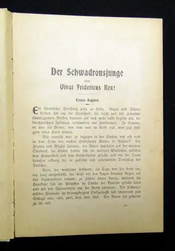 Würdig Der Schwadronsjunge oder Vivat Fridericus Rex um 1900 Literatur