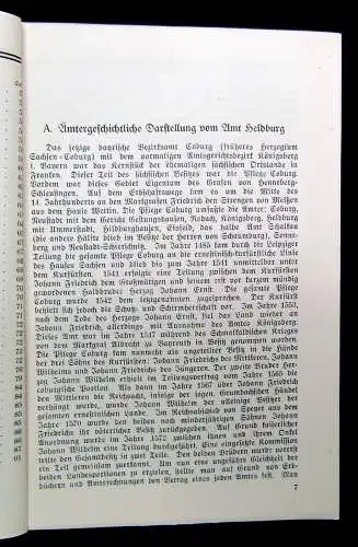 Biessmann Das fürstlich-sächsische Amt für Heldburg 1936 Geschichte Gesellschaft