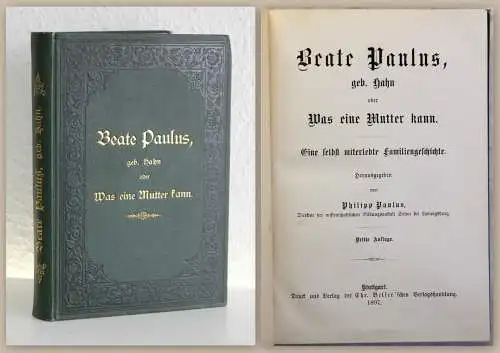 Paulus Was eine Mutter kann 1897 Biografie Memoiren Tagebuch dekor. Einband xz