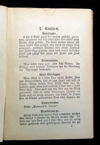 Petzold Die kleine deutsche Köchin für einfache Küche um 1900 Handwerk Kochen