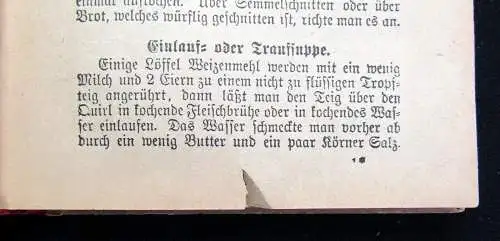 Petzold Die kleine deutsche Köchin für einfache Küche um 1900 Handwerk Kochen