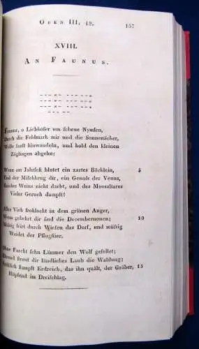 Voss Des Quintus Horatius Flaccus Werke 1.Bd. Oden und Episoden 1822 js