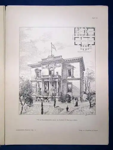 Eisenlohr/ Weigle Architektonische Rundschau 9. Jhg Lieferung 10 1893 Kunst sf