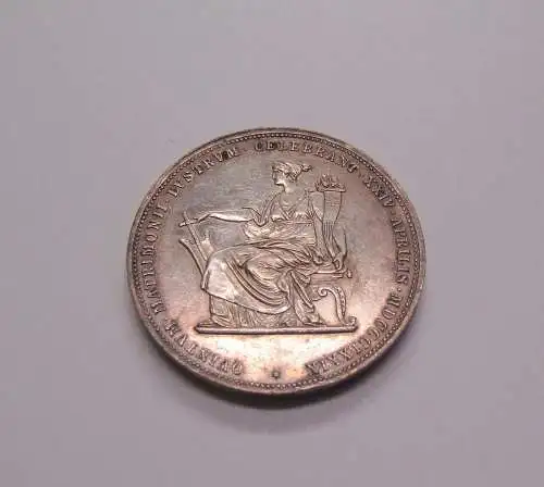 Doppelgulden (2 Gulden) Österreich 1879 mit Randschrift 900er Silber vz