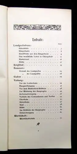 Jagemann Wartburgsprüche mit sechs Strichzeichnungen 1901 Gesellschaft