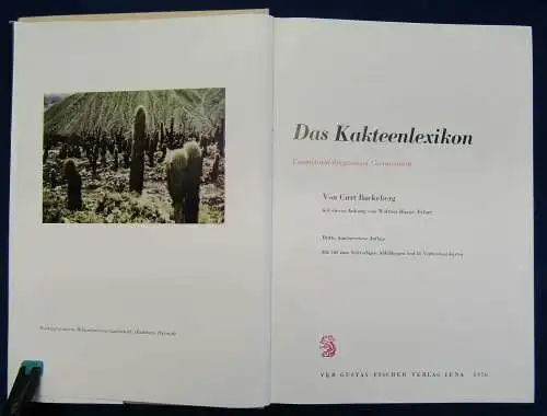 Backeberg Das Kakteenlexikon 1976 Enumeratio diagnostica Cactacearum Botanik  js