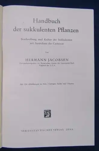 Haage Das praktische Kakteenbuch/ Freude mit Kakteen 1963, 1980 Botanik  js