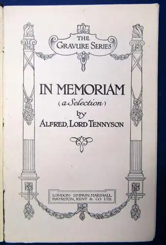 In Memorian ( a Selection) by Alfed Lord Tennyson o.J. Belletristik Lyrik  js