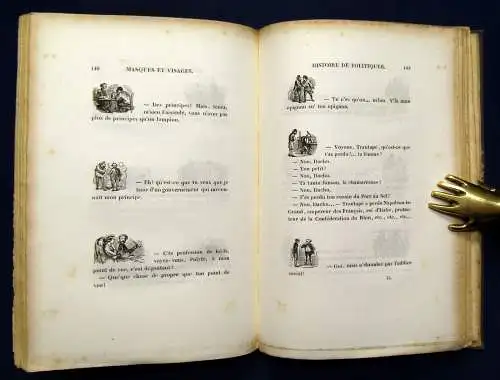 Gavarni Maques et Visages 1857 Belletristik Literatur Zeichnungen  js