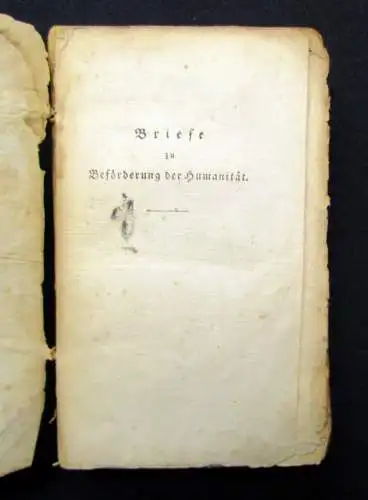 Briefe zu Beförderung der Humanität Vierte Sammlung/ Dritte Sammlung EA 1794