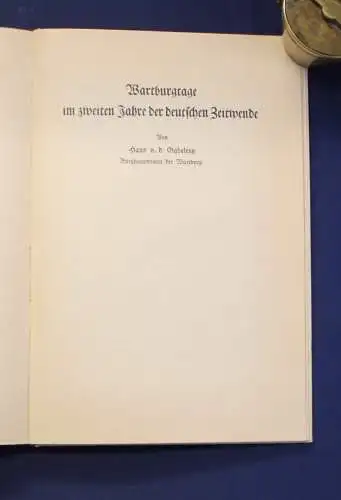 Wartburg Jahrbuch 1934 Original Pergament  Zwölftes Heft  Jahresbericht js