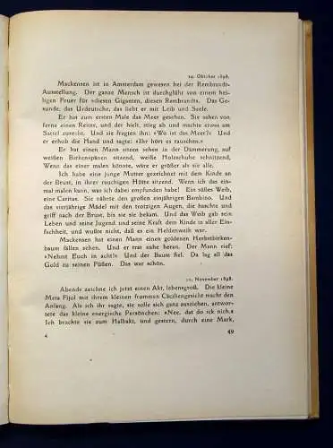 Eine Künstlerin Paula Becker-Modersohn Briefe und Tagebuchblätter 1919 js