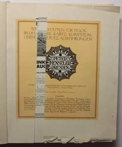 Festschrift Von Sachsens Bauschaffen und technischer Wirtschaft 1926 Architektur