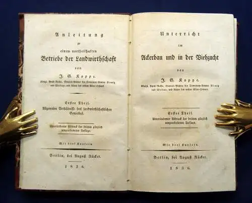 Koppe, Johann Gottlieb, Unterricht im Ackerbau und in der Viehzucht am