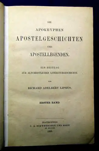 Rich. A. Lipsius Die apokryphen Apostelgeschichten u. Apostellegenden 1883 am