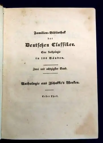 Famillien- Bibliothek der deutschen Classiker 2 Bände in 1 Buch 1844 Lyrik js