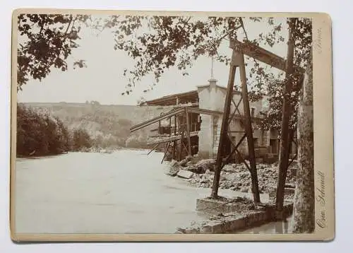 3 Orig. Fotografien Hochwasser Rottwerndorf 1897 Pirna Sachsen Überschwemmung xz