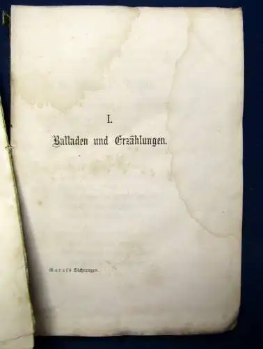 Dichtungen von johann Garay Aus dem Ungarischen übersetzt sehr selten 1856 js