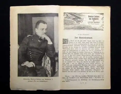 Merzdorf Helden der Luft Nr. 1 Richthofen der unsterbliche Kampfflieger um 1920