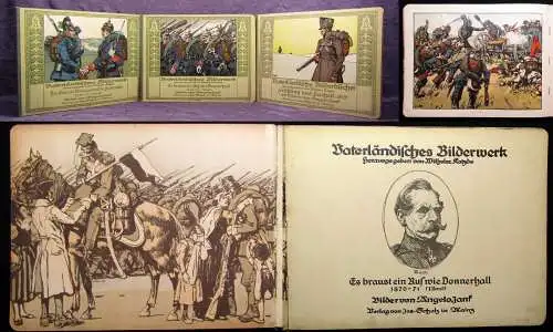 Kotzde Vaterländische Bilderbücher Bd.1-3 selten um 1910 Militaria Militär