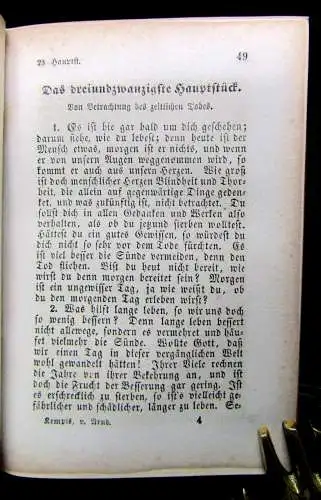 Des gottseligen Thomas von Kempis vier Bücher von der Nachfolge Christi um 1875