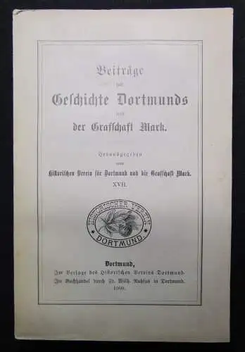 Beiträge zur Geschichte Dortmunds und der Graffschaft Mark XL. 1932 Geschichte