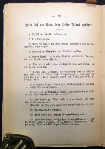 Busch Das Gesellschafts-spielbuch und Allerhand Kunststücke um 1900 Experimente