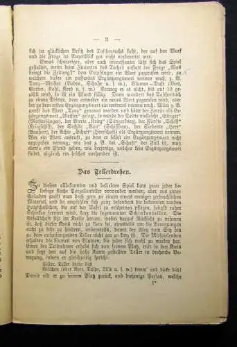 Busch Das Gesellschafts-spielbuch und Allerhand Kunststücke um 1900 Experimente