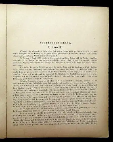 Gelbe 2. Jahresbericht Realschule II. Ordnung zu Löbau i. S. 1878 Wissen mb