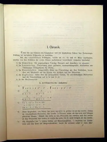 Prietzel 7. Jahresbericht Realschule II. Ordnung zu Löbau i. S. 1883 Wissen mb