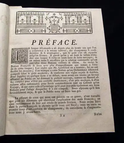 1762 Nouveau Dictionnaire Allemand-Francois et Francois-Allemand,...