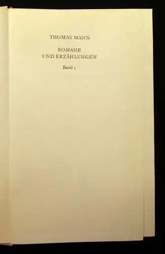 Thomas Mann Romane und Erzählungen komplett 1-10 1.Auflage 174 Or.SU Klassiker j