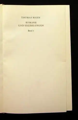 Thomas Mann Romane und Erzählungen komplett 1-10 1.Auflage 174 Or.SU Klassiker j