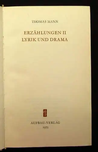 Thomas Mann Romane und Erzählungen komplett 1-10 1.Auflage 174 Or.SU Klassiker j