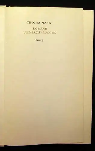 Thomas Mann Romane und Erzählungen komplett 1-10 1.Auflage 174 Or.SU Klassiker j