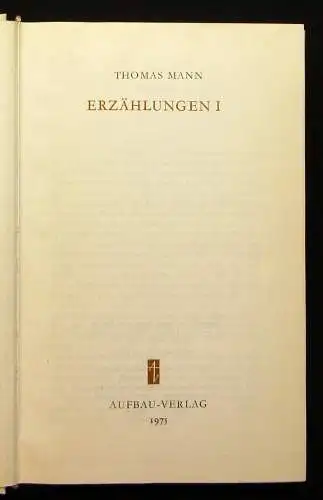 Thomas Mann Romane und Erzählungen komplett 1-10 1.Auflage 174 Or.SU Klassiker j