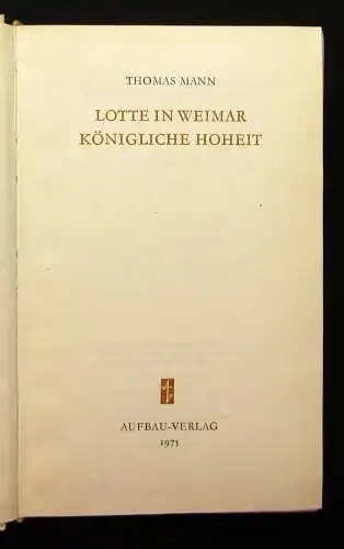 Thomas Mann Romane und Erzählungen komplett 1-10 1.Auflage 174 Or.SU Klassiker j