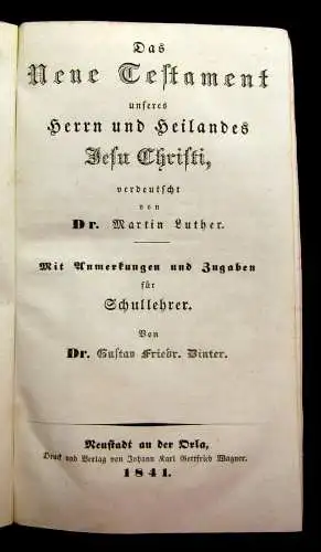 Dinter Sämmtliche Schriften 1 Abteilung 6.Bd 1841 Theologie Religion mb