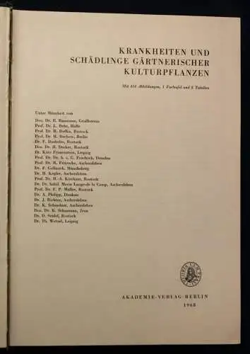 Klinkowski Phytopathologie und Pflanzenschutz 3. Band 1968 Botanik Pomologie sf