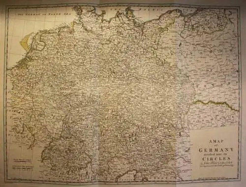 Kolor. Kupferstichkarte Thomas Kitchin bei Blair A Map of Germany um 1780 sf