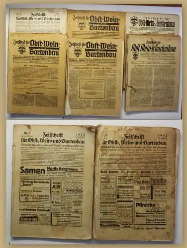 Konvolut Obst-/ Wein- & Gartenbau 8 Bände um 1930/40 Zeitschrift Natur Wissen sf