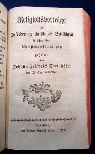 Döderlein Einige Predigten zur christlichen Belehrung 1777 3 chr. Titel in 1 mb